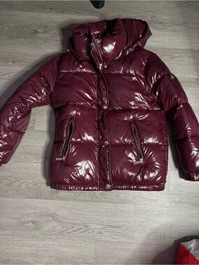 MICHAEL Michael Kors Girls' Glossy Burgundy Puffer Jacket